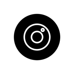 Camera lens icon with rounded style