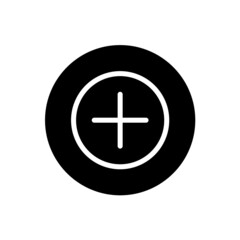 Plus add icon with rounded style