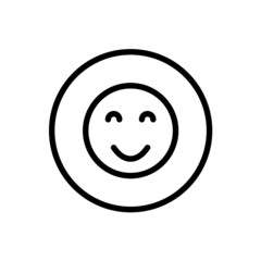 Fototapeta premium Emoji icon with rounded style