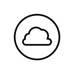 Cloud icon with rounded style