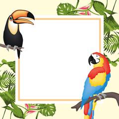 Frame with birds