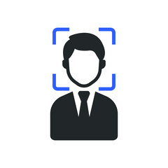 face detection icon design vector