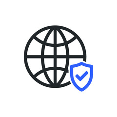global protection, safety icon design vector