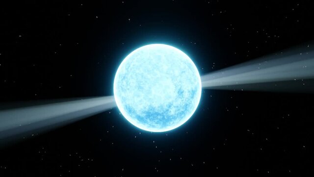 Spinning pulsar, Neutron star looped animation