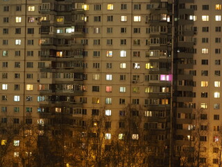 OLYMPUS DIGITAL CAMERA
panel houses in russia winter glowing windows night