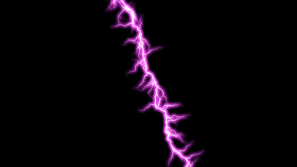 Realistic lightning isolated on black. Abstract background dangerous storm. Royalty high-quality free stock Abstract Blue Lightning on Black Background. Power Energy Charge Thunder Shock