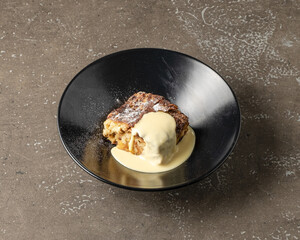 Cake & Custard Restaurant Cuisine Dark Moody Food Photography 