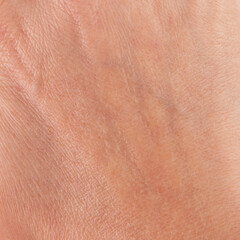 Flat human skin close up