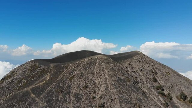 Aerial view of Acatenango Volcano, close to the city of Antigua in Acatenango (Chimaltenango), Guatemala