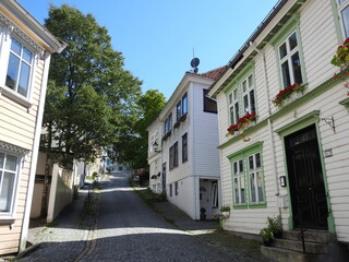 Fototapeta na wymiar street in the town Bergen 
