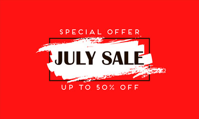 Red banner july sale