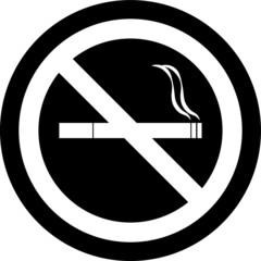 The notice of no smoking sign, black background