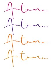 autumn handlettering lettering font color 