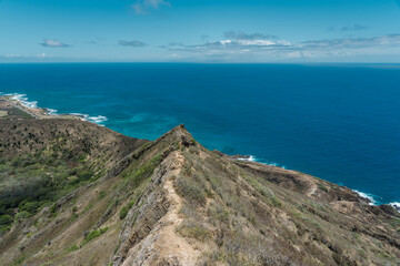 Top of Koko Crater Railway Trail / Koko Head, Honolulu, Oahu, Hawaii