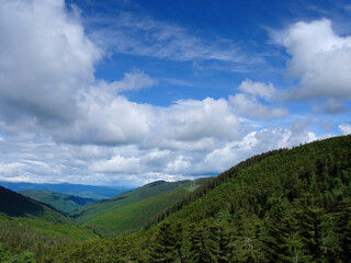 Beautiful mountain summer landscape of Parang Mountains in Romania