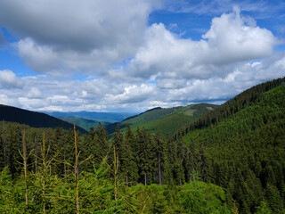 Beautiful mountain summer landscape of Parang Mountains in Romania