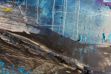 oil paint detail cold wax medium