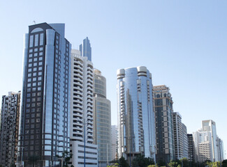 Fototapeta na wymiar skyscrapers in downtown city