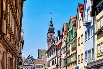 Tauberbischofsheim, Stadtkirche St. Martin - view to the church St. Martin in Tauberbischofsheim, Germany