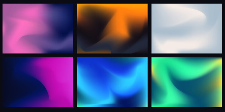paquete de fondos liquidos elegantes y textura de seda con degradados diferentes