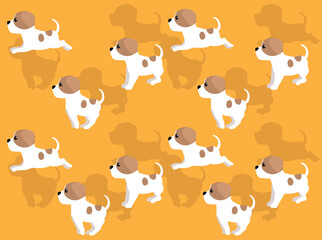 Animal Animation Dog Bull Arab Cartoon Vector Seamless Wallpaper