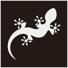 Lizard  icon vector illustration symbol on black background