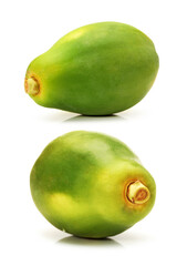 Papaya fruit isolated on a white background