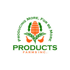 Product Farm Inc. Logo Vintage Farm and Poultry.