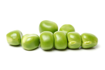 Fresh peas isolated on white background 