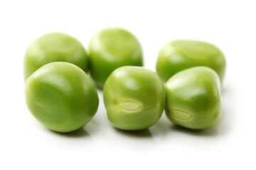 Fresh peas isolated on white background 