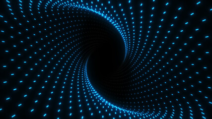 Obraz premium Abstract Plexus tunnel. Dots and lines connection.