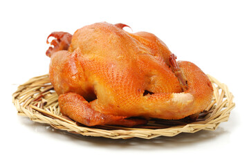 Roast Chicken on white background