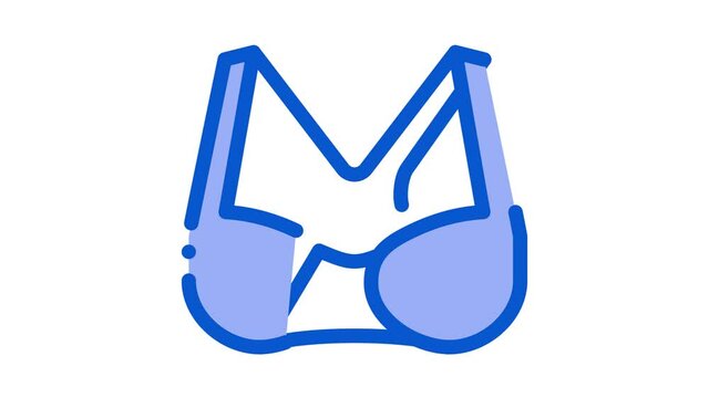 Sportive Bra Icon Animation. color Sportive Bra animated icon on white background