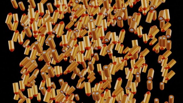 9mm bullets falling slow motion video