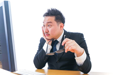 怒るビジネスパーソン