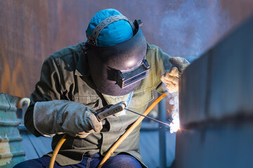Repair storage tank welding