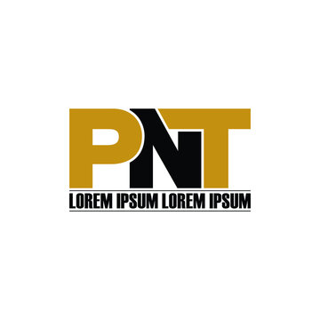 PNT letter monogram logo design vector