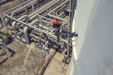 Male worker rope access  inspection