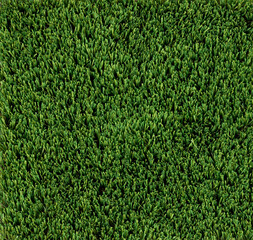 Artificial turf grass in overhead view