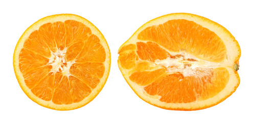 Orange fruit on the white background