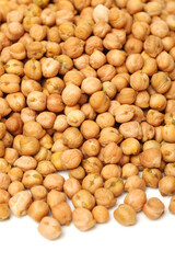 chickpeas on white background