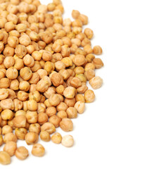 chickpeas on white background