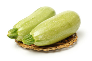 zucchini courgette isolated on white background 