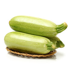 zucchini courgette isolated on white background 