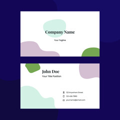 Vintage Business Card Template. Simple Business Card Design, Suitable for corporate stationery brand identity and personal business card