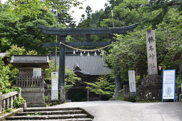 日本　群馬のパワースポット　榛名神社　夏の風景