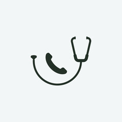 medical hotline vector icon illustration sign 