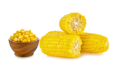 sweet corn isolated on white background