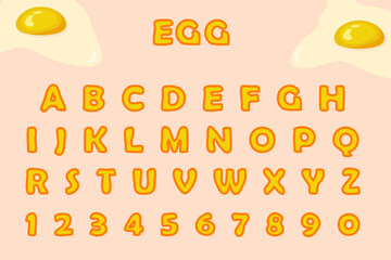 Egg text set eps vector