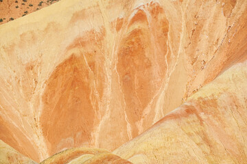 Danxia red sandstone in the national geopark of Zhangye, Gansu, China